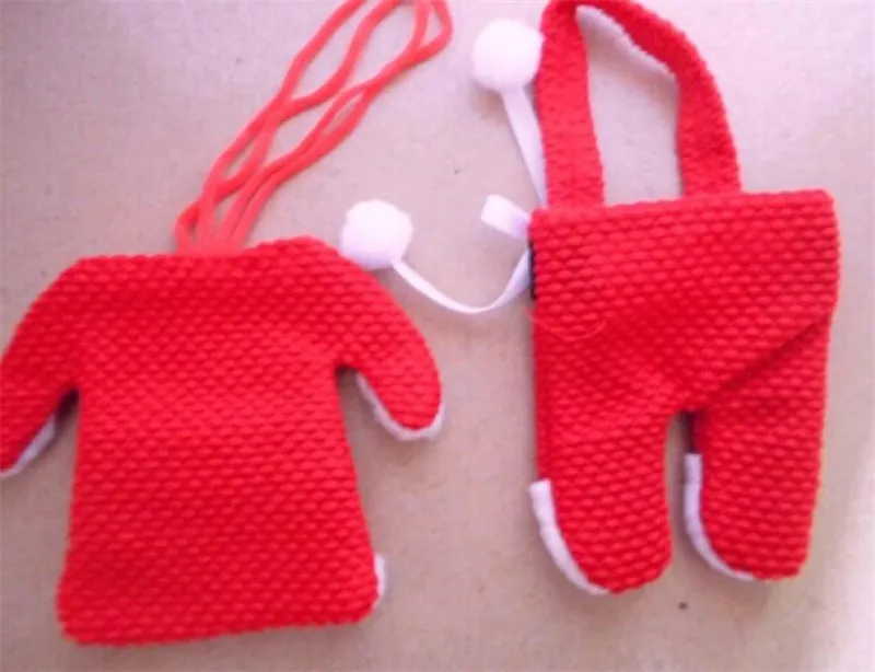 6pcs Christmas Table Decor Silverware Cutlery Tableware Holder Pocket Santa Suit Gift 2020 New Year Bag | Дом и сад