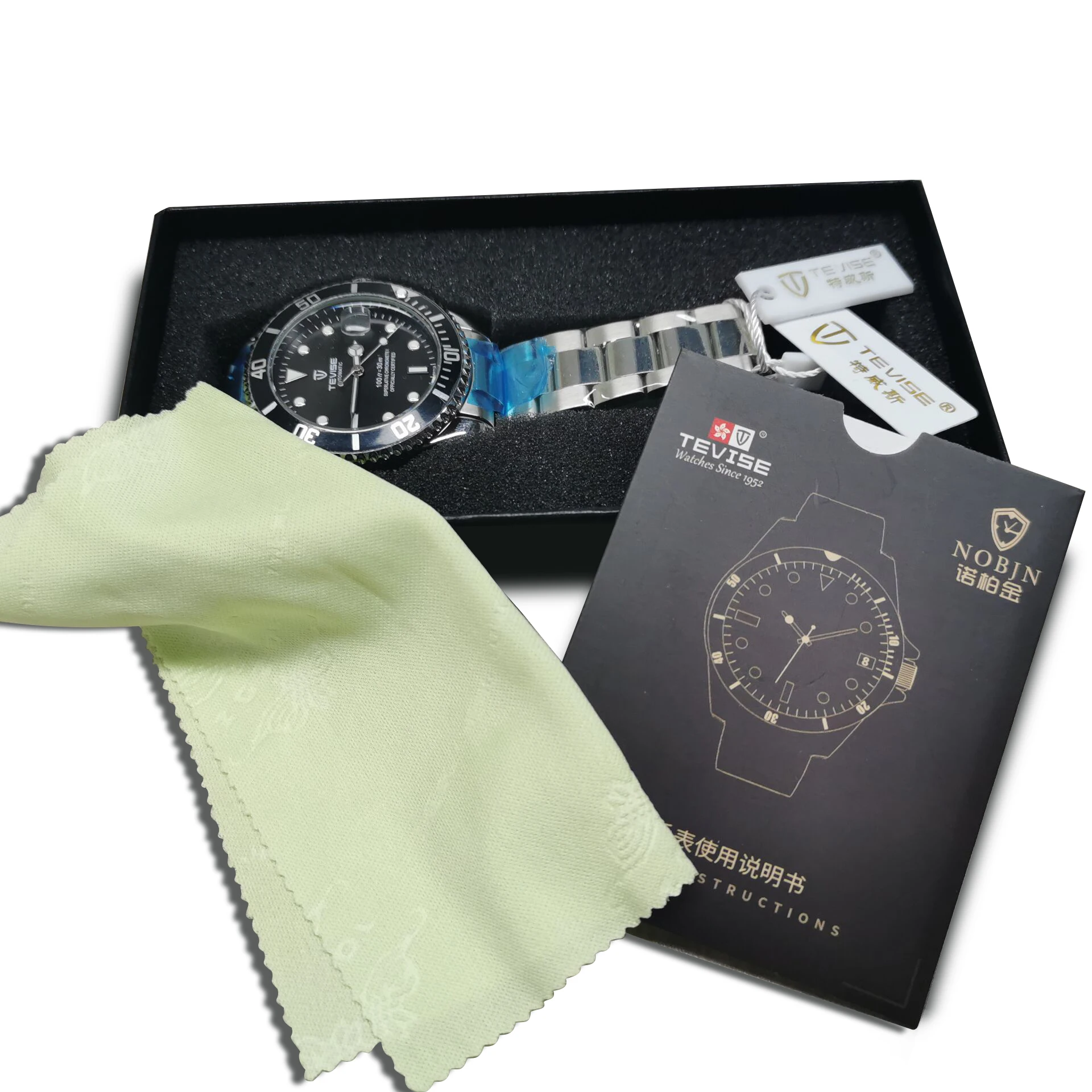 

2021 Fashion Brand Tevise Men's Stainless Steel Strap Automatic Mechanical Watch Casual Calendar Display Business Men's Watch