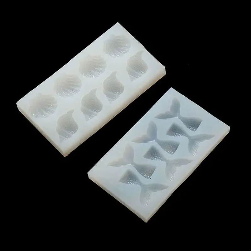 DIY рыбы хвост раковины кулон силиконовые смолы формы ювелирных изделий Инструменты