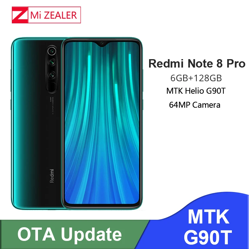 Новый Xiaomi Redmi оригинальный Note 8 Pro 6 ГБ ОЗУ 128 Гб ПЗУ MTK Helio G90T Восьмиядерный 53