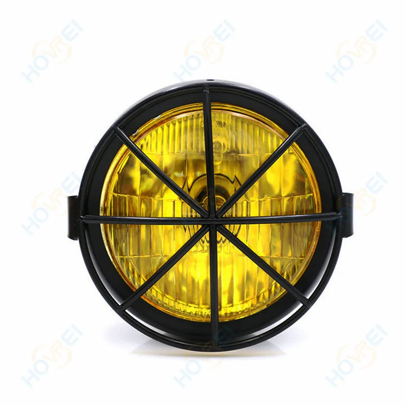 6 5 дюймовый универсальный Ретро мотоциклетный гриль маска фара винтажная