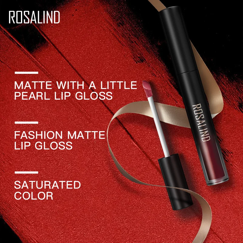 Подводка для губ ROSALIND блестящая косметика водостойкая губная помада телесного