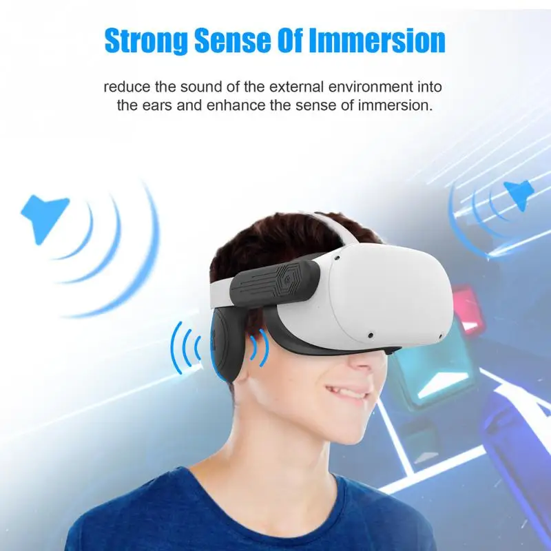 

VR Headset Accessories Professional Soft Replacement Parts Game Facial Cushion Pad Ear Muffs Set Sweatproof For Oculus Quest 2