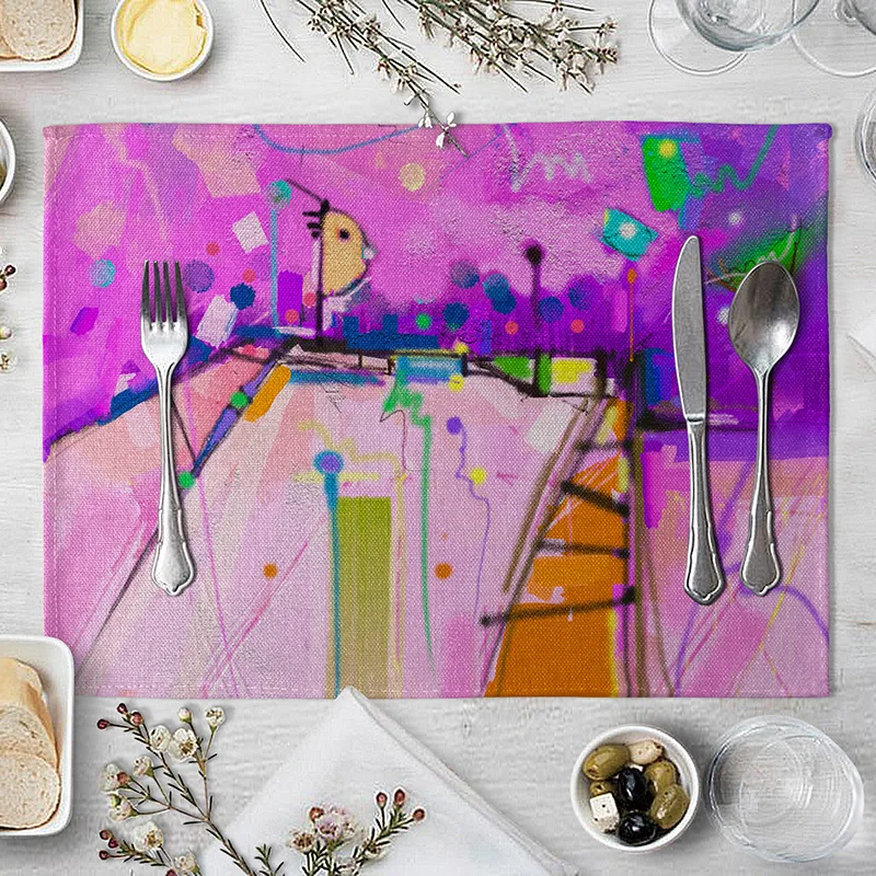 Креативный коврик для стола с рисунком салфетка в виде рыбы мальчика свадебная