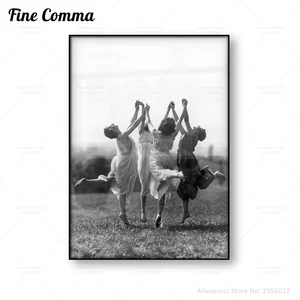 ВИНТАЖНЫЙ ПЛАКАТ для фотосъемки с изображением танцующих женщин, Мэри вигмен, танцоры, феминистская настенная художественная ретро-фотография, печать на холсте, декоративная картина