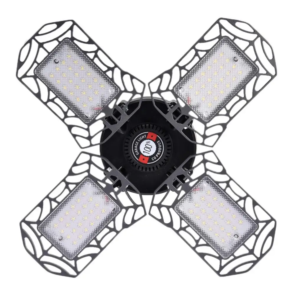 

50% Hot Sales 120W 4-Blade E27/E26 Folding Deformable 96LED Light Bulb Warehouse Garage Lamp