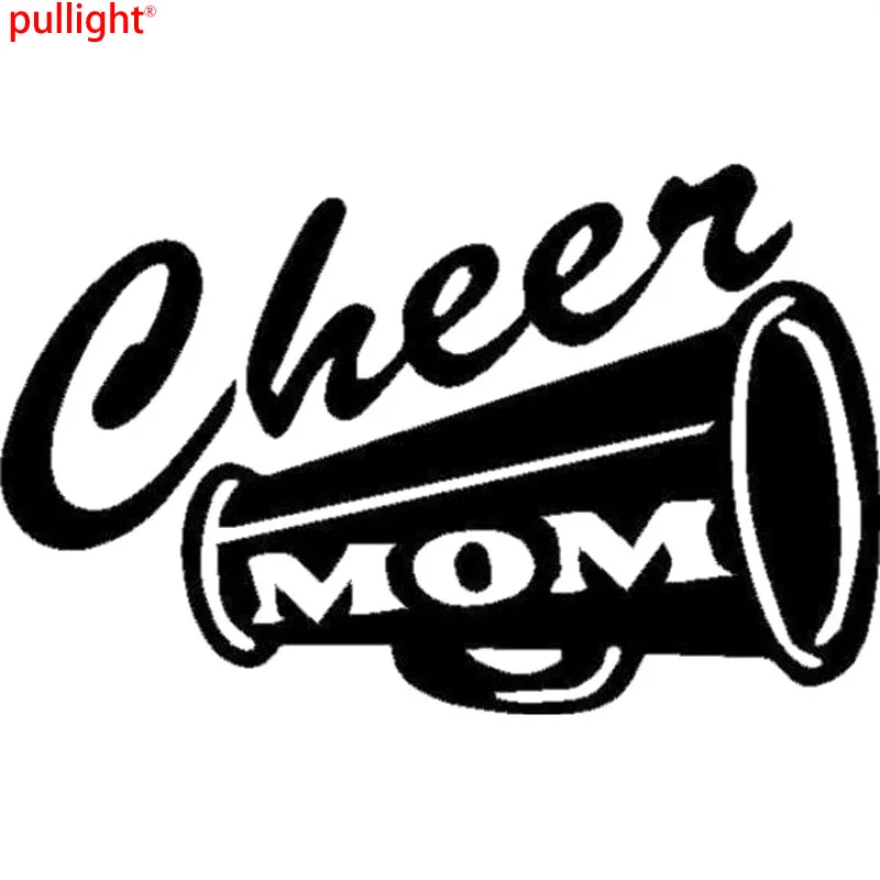

15.2CM*9.7CM Cheer Mom Vinyl Decal Sticker Sport Pompoms Cheerleader Football Car Styling Decal Accessories