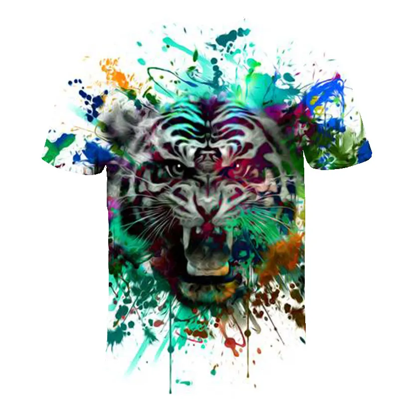 2019 Последняя мода 3D печать искусство шаблон футболка Летняя топы тройник