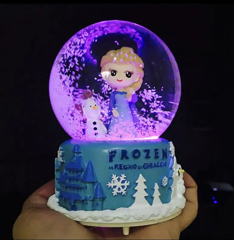 720 снежинка снег и лед хрустальный шар принцесса Essar музыкальная шкатулка|Статуи