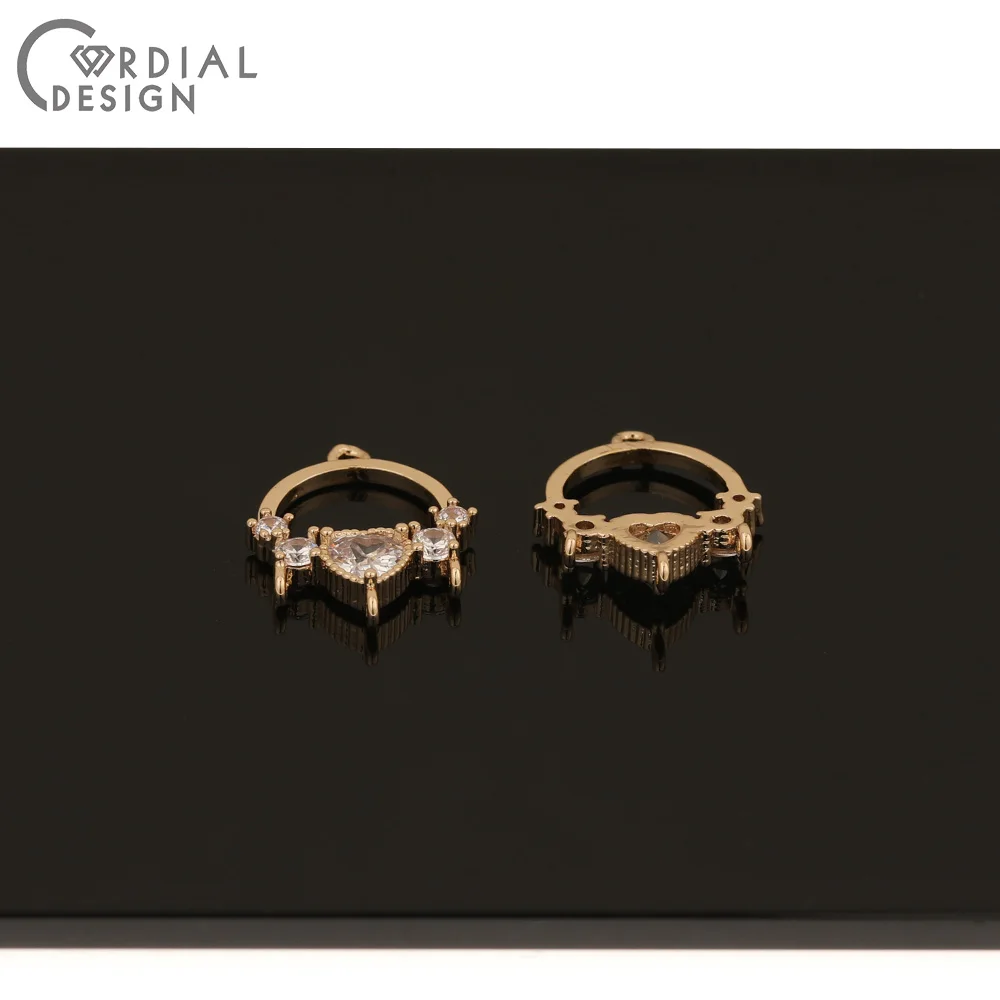 

Cordial Design 50Pcs 15*20MM Jewelry Findings & Components/Earring Connectors/Hand Made/Earring Accessories/DIY Making/CZ Charms