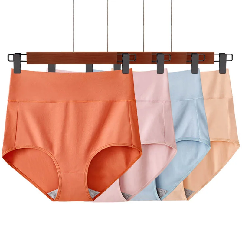 

M~4XL Seamless Cotton Briefs For Women Plus Size Panties Lingerie High Waist Underpants Solid Summer Underwear Female Intimates