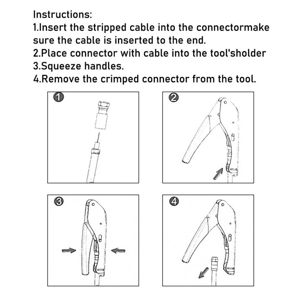 

Multi Tool F-Type Compression Stripper Tool Coaxial Crimping Crimper Hand Tools Coaxial Cable Crimping Pliers Hand Tools