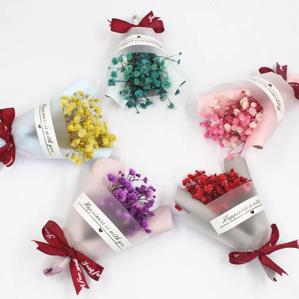 Букет из мини Гипсофилы сушеные цветы Свадебные украшения для дома подарочная