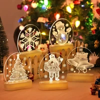 led christmas decoration lights home decor accessories 3d light lamp christmas holiday gifts string lights santa claus ornaments