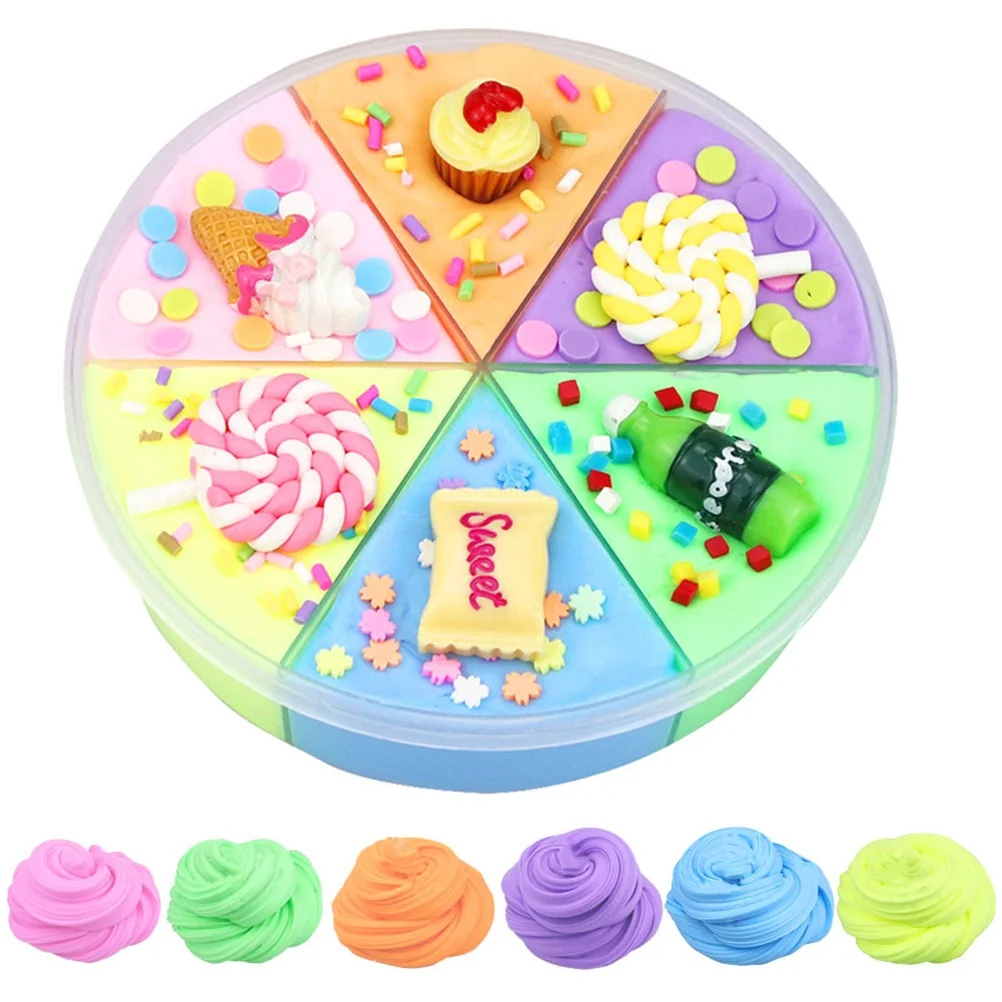 

Слайм 6 цветов, грязь, кристальная грязь, игрушка «сделай сам», пластилин для декомпрессии для взрослых, игрушка, детская развивающая игрушк...