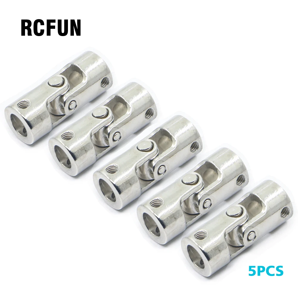 

rc 5pcs 5*8 6*8 4*3.17 mm Universal Joint Connector Model Stainless Steel Metal Cardan Joint Gimbal Motor Shaft combination S232