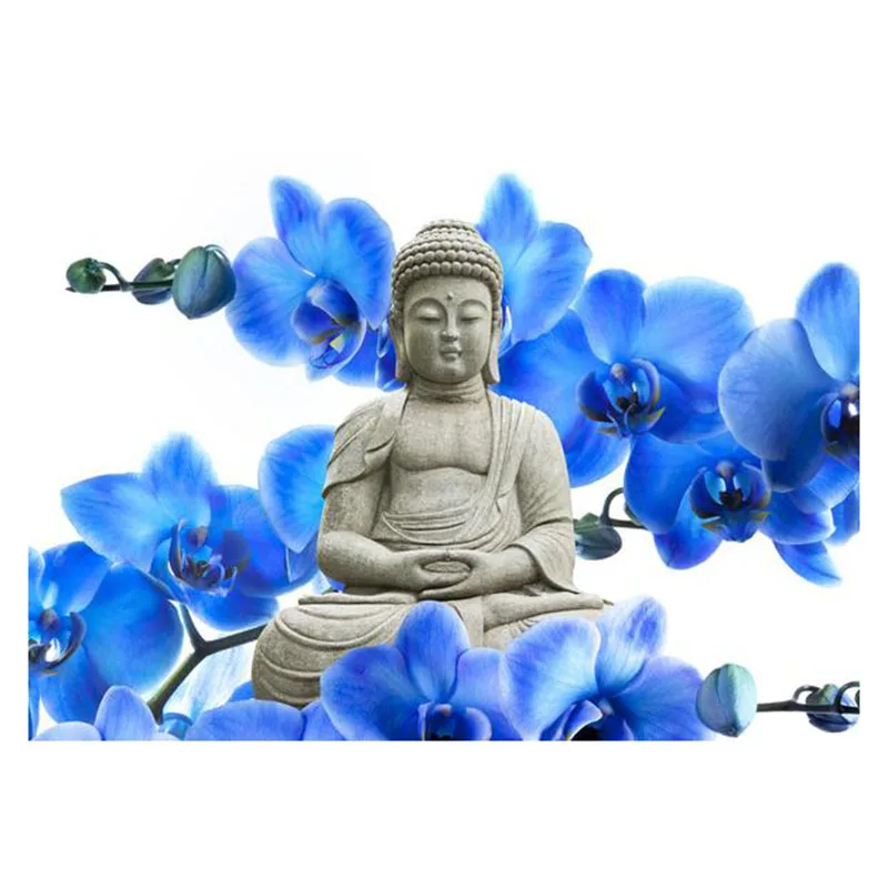 

Алмазная 5d-мозаика «сделай сам», картина из квадратных/круглых страз, статуя Будды, алмазная вышивка, украшение для свадебной комнаты S107