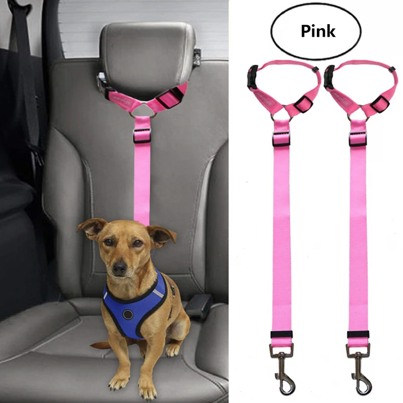 

Reflective Car Safety Belt Strap Dog Safety Belt Adjustable Dog Car Seatbelts Clip Buckle Tether Dog Travel Walking Pet Products