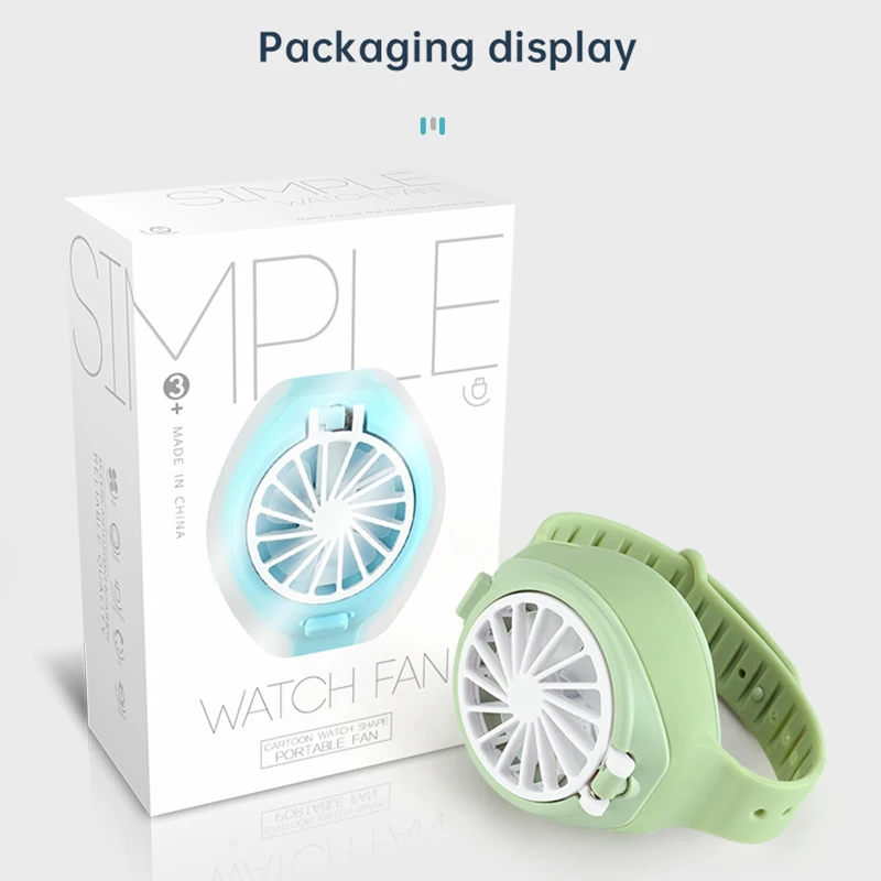 Портативный мини вентилятор Перезаряжаемый USB инновационный наручный