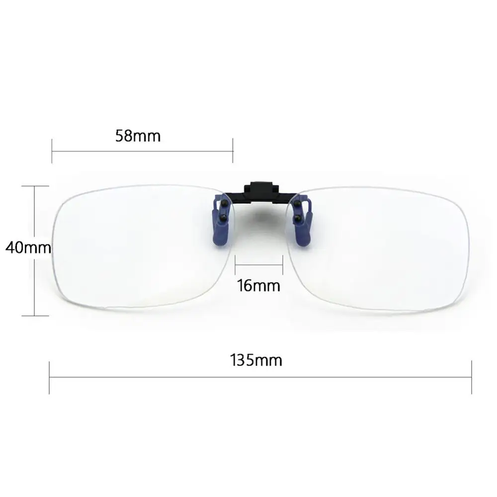 Standard Size Cyxus Blue Light Blocking Clip-ons прозрачные линзы для всех размеров компьютерные очки анти глазное напряжение унисекс 8000 - Цвет оправы: Standard Size