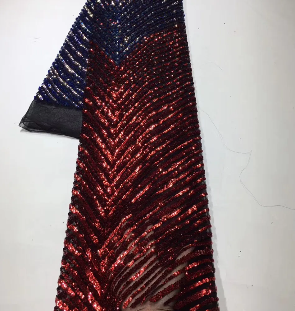 

New arrival African Tulle Lace Fabric For Wedding 2020 Embroidered France mesh Lace Fabrics with sequines TS9052