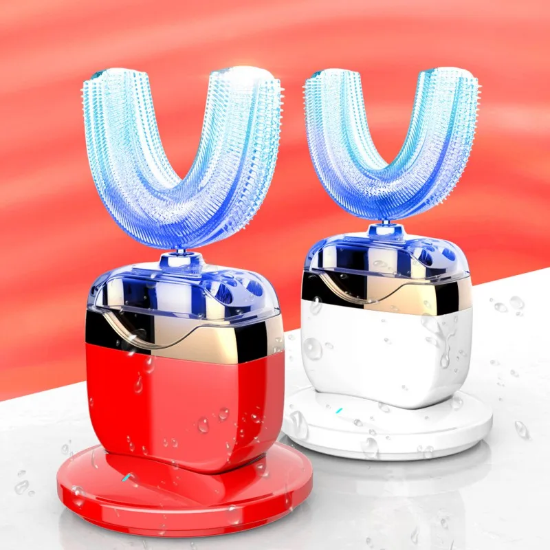 Унисекс для взрослых u образная электрическая зубная щетка Беспроводная зарядка