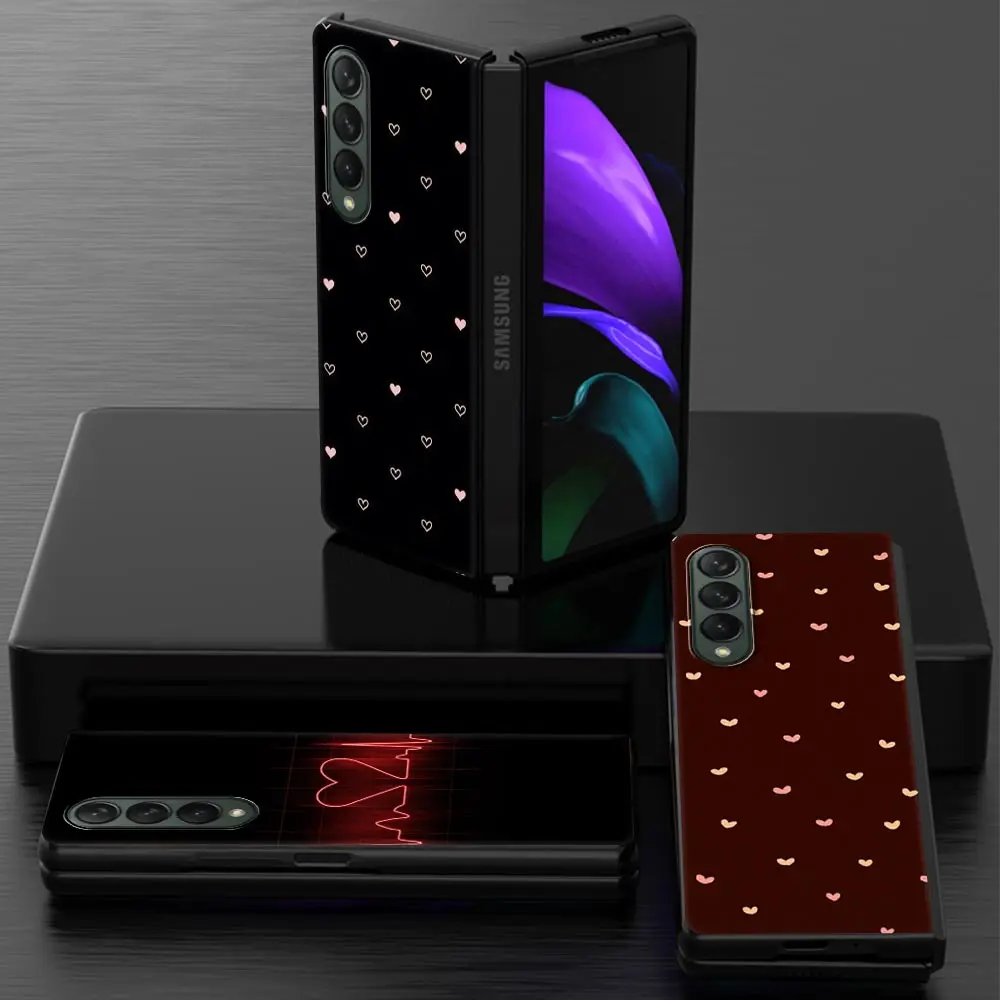 

Phone Case For Samsung Galaxy Z Fold3 5G Hard Slim Cover Ultra-thin anti-drop For Galaxy Z Fold 3 Shell Animal Cute Love Heart