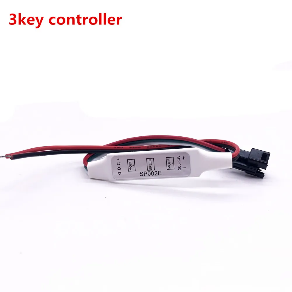 SP002E Mini 3keys RGB controller DC5V 12V 24V dimmer for WS2811 WS2812B WS2813 APA102 Pixels led strip lilght | Лампы и освещение