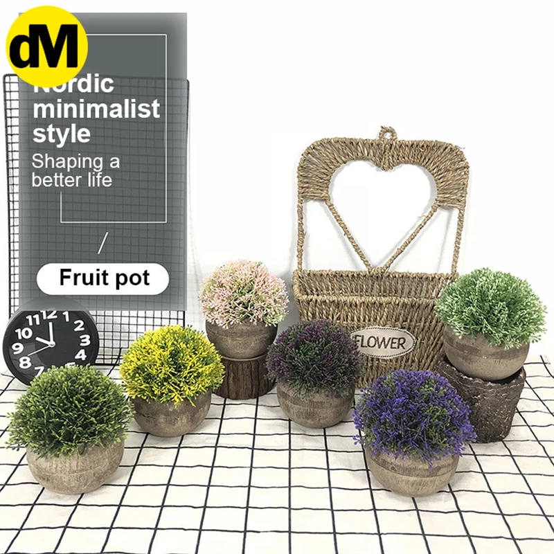 

DM 1pcs/Set INS Modern Nordic Artificial Plants Simulation Potted Plants Indoor Furniture Decoration Accessories HOT Sale 2021