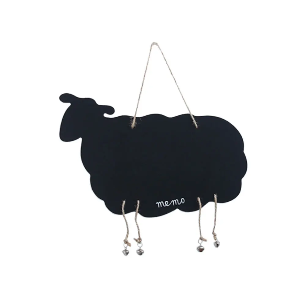 

Wooden Message Blackboard Double-Sided Board Wall Decor Signs Home Hanging Board Ornament (Sheep)