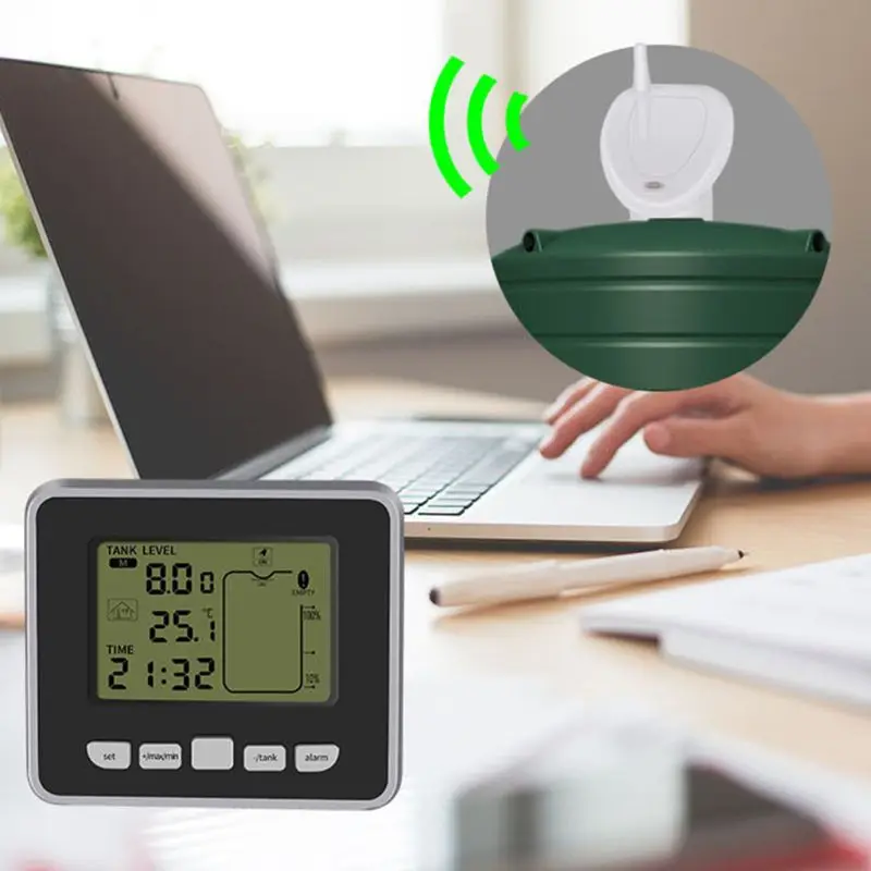 

Ultrasonic Water Level Sensor Ultrasonic Level Gauge with Liquid Thermometer
