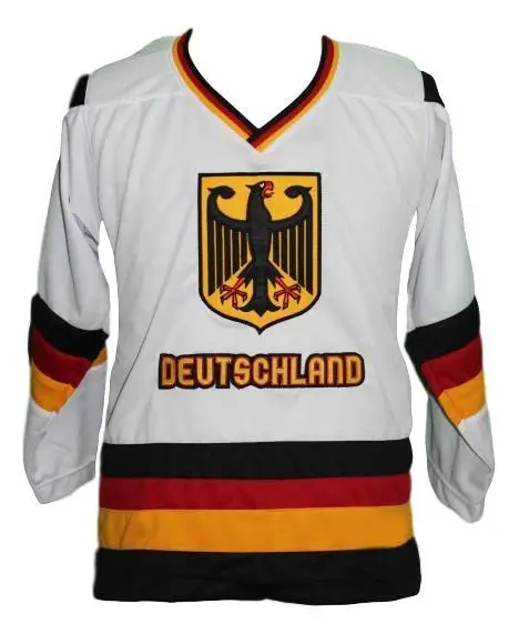 #11 scheibler #69 fritz Team Германия Ретро Классический мужской хоккейный Джерси Вышивка