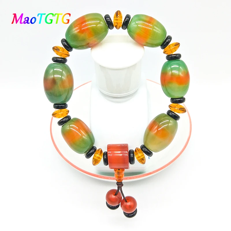 Модный браслет из натурального агата мужские ювелирные изделия для рук женские