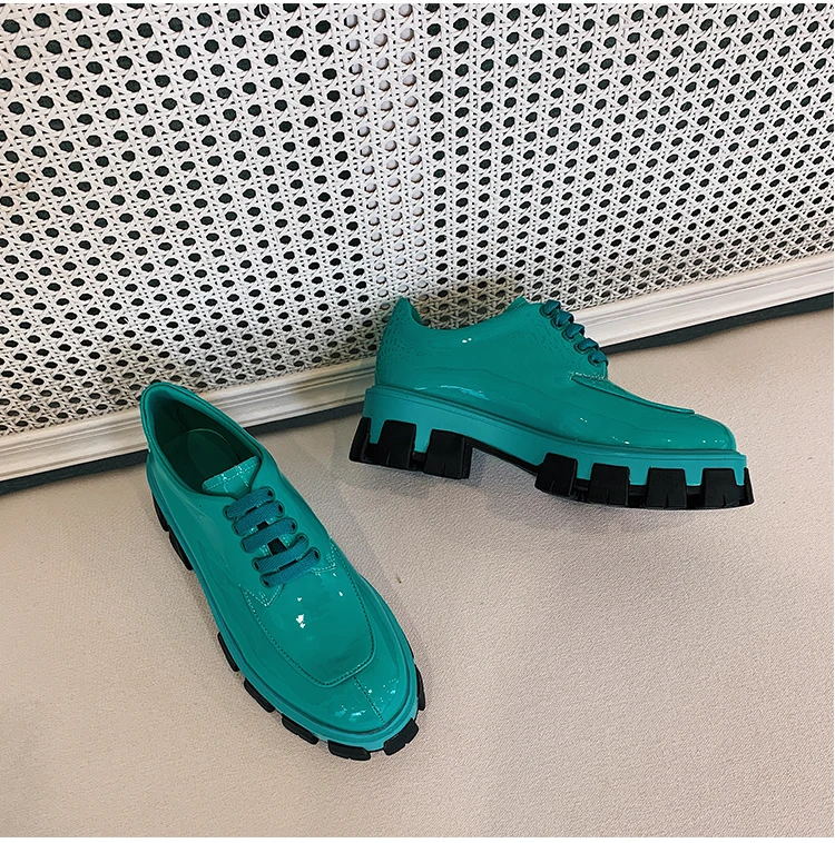 Женские кроссовки на платформе сезон осень повседневная обувь из кожи Женская