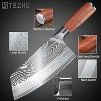 forged damacus chef knife household chopping knife slicing knife meat cleaver kitchen knife sharp cooking knife utility knife
