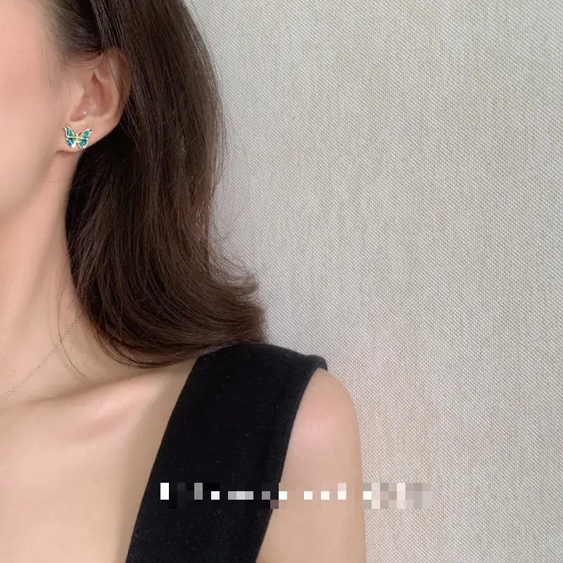 Популярные Новые товары изящные серьги бабочки милые маленькие свежие девушки