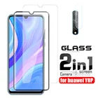 2 в 1 Защитное стекло для Huawei Y8p Защитная пленка для экрана из закаленного стекла huwei Y8 P стекло 6,3 