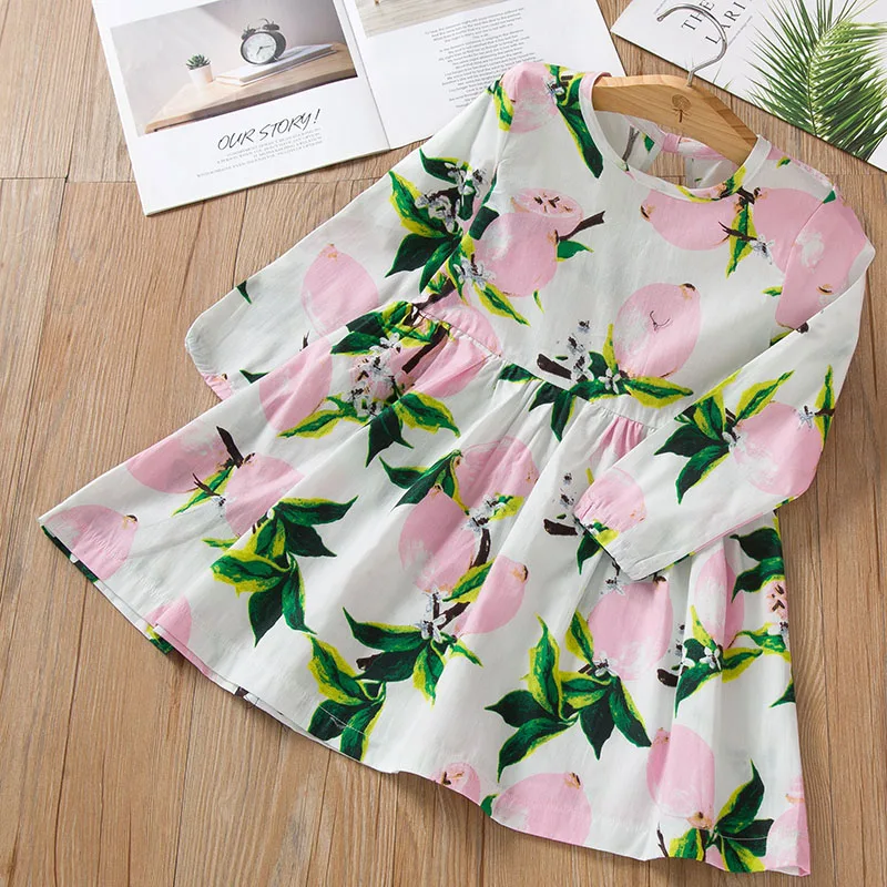 Новое платье для девочек одежда на весну и осень маленьких вечерние чные платья с