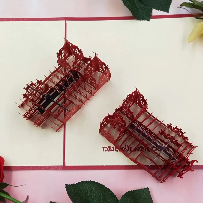 3D церковный набор, металлический нож, сделай сам, скрапбук для изготовления 3D поздравительных открыток, 3D модель с тиснением, сделай сам, бумажные открытки