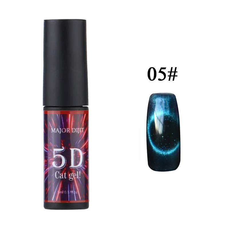 5 5D Cat Eye Nail Gel 5ml Magnetic 12Color Soak Off UV Gel Lacquers Starry Sky Jade Effect Varnish Nail Art Decor - Цвет: 5