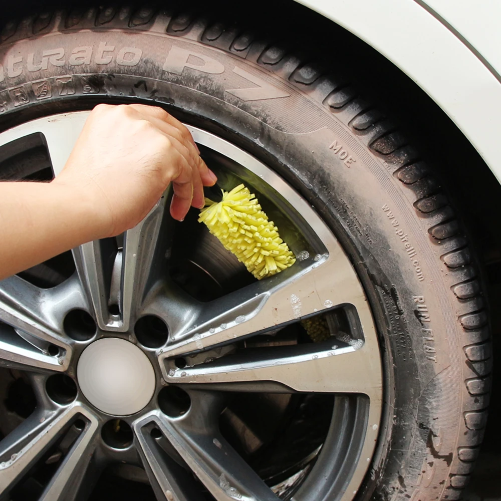 Car Wheel Wash Brush Tools Accessories for audi a3 a4 b8 b6 8p 8v q5 a6 c6 c5 a5 a1 tt q7 b9 |