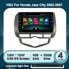 Автомобильный медиаплеер с сенсорным IPS-экраном, Android 10,0, для Honda Fit Jazz 2002-2007, GPS-навигация, FM-радио, стерео, Wi-Fi, BT, USB, Carplay