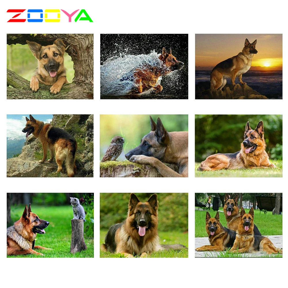 Полностью новая 5D алмазная вышивка овчарки домашние собаки живопись 3D