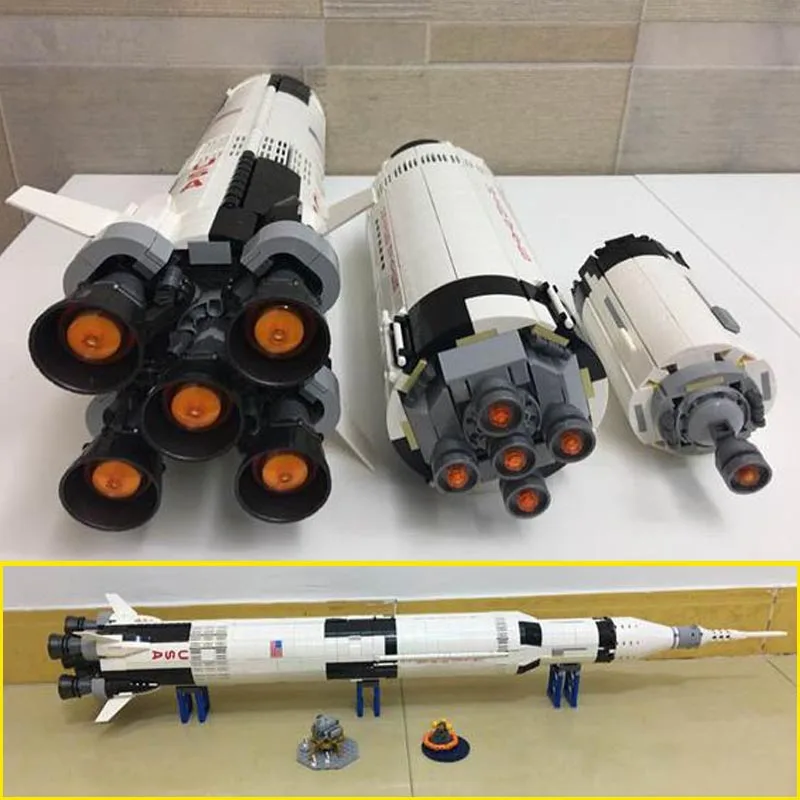 Новинка 1969 шт Аполлон Сатурн V космическая ракета США фигурки Fit Legoings Technic