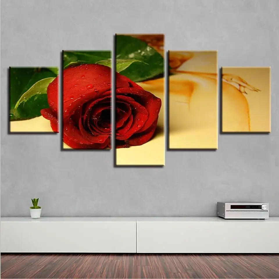 5 шт. цветы каллиграфия фото рамки спрей Картины домашний Декор стены искусства