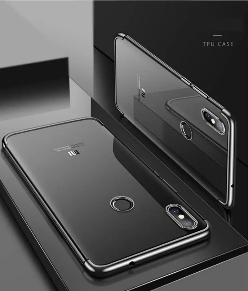 black Силиконовый чехол для телефона Redmi Note7 Note8 Redmi8 8A 7A K20 K20Pro, мягкий прозрачный чехол для телефона с покрытием, не легко пожелтевший, Funda - Цвет: black