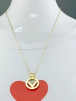 necklace jewelry stainless steel new goddess luxury golden color luxe fashion for women hot sell v
