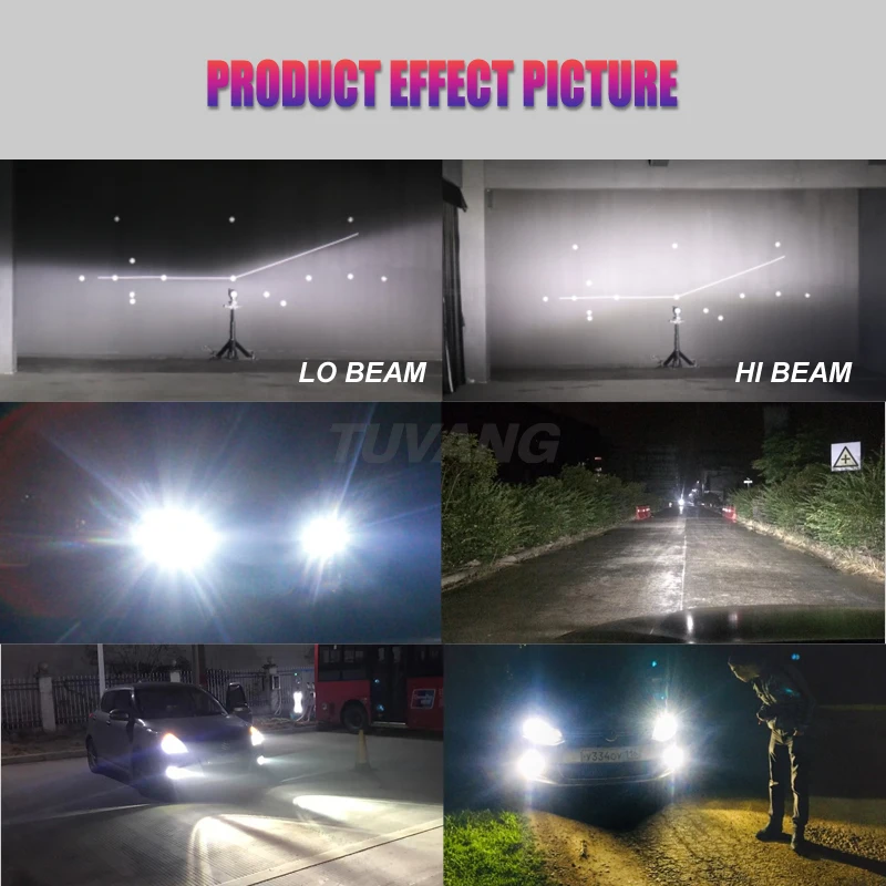 2x F6 Super Bright H7 H4 LED H11 H8 9005 HB3 HB4 Car Headlight Bulb Canbus 110W 12000Lm Auto Lamps 6500K Car Light Accessories images - 6