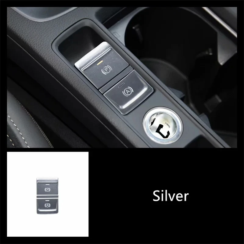 Электронные кнопки ручного тормоза, внешняя отделка, автомобильный Стайлинг для Audi Q3 2019 2020, внутренние аксессуары из алюминиевого сплава