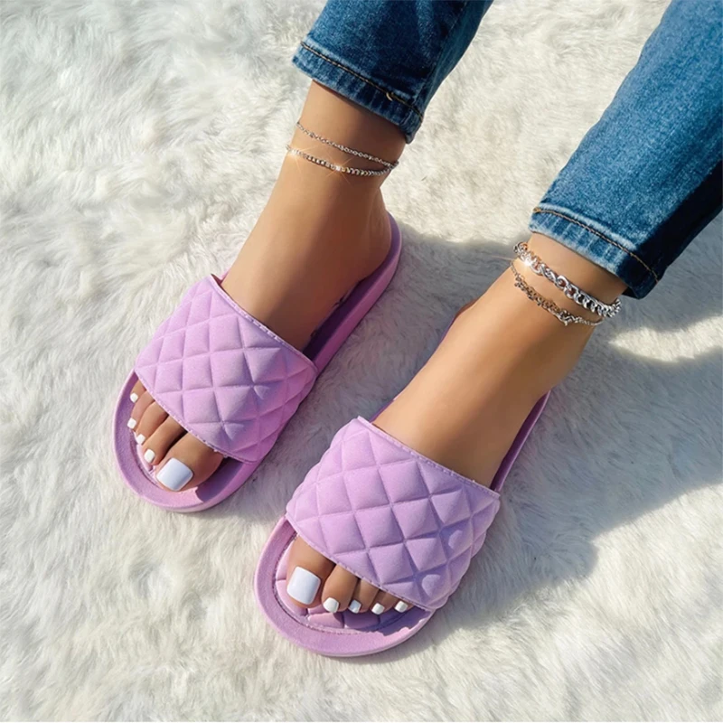 

Fashion Women Sandal Slip-On Slippers Ladies Slides Indoor Outdoor Travel Beach Shoes Spring Summer Flip Flops Candy Colors